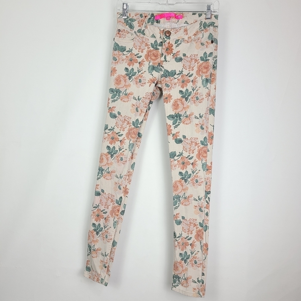 Tinseltown Flower Print Skinny Jeans Size‎ 1